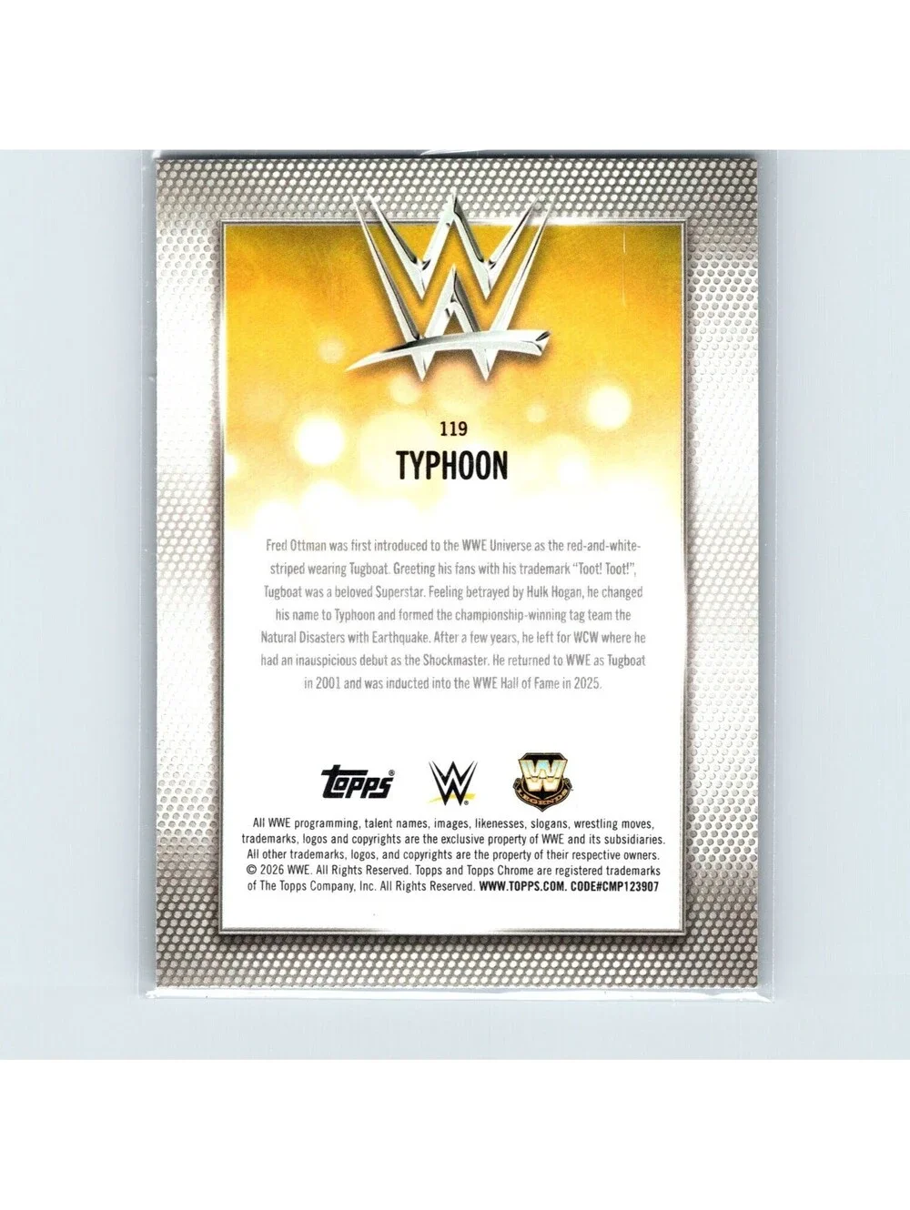 2026 Topps Chrome WWE Typhoon #119 Blue Mini-Diamonds Refractor #/150